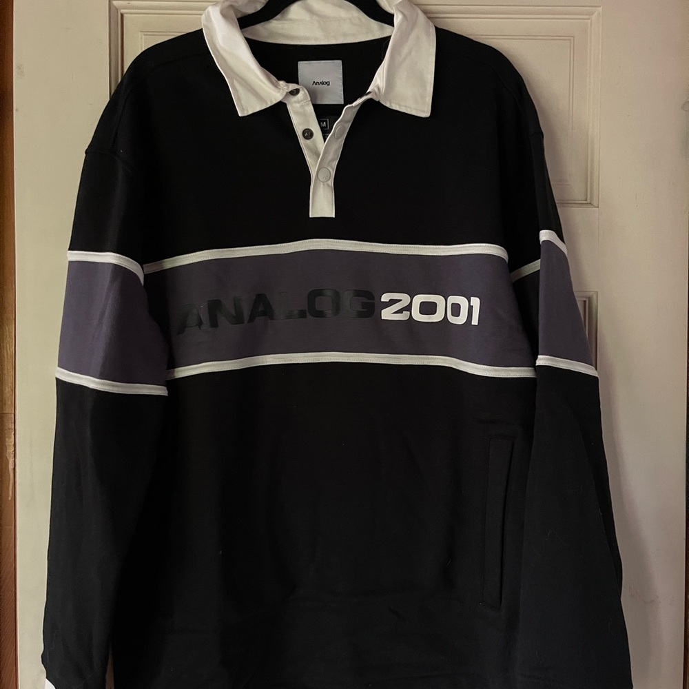 Analog Monochrome Rugby Shirt